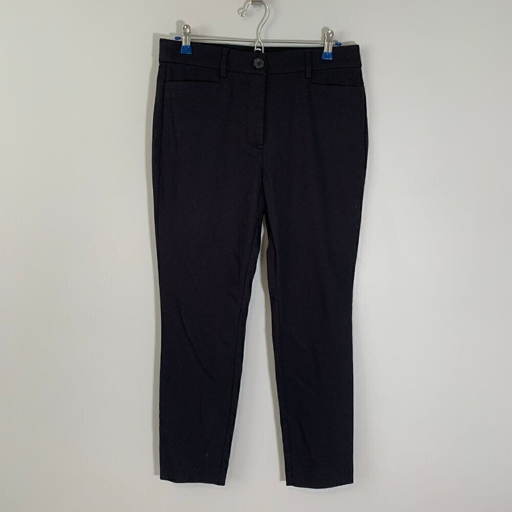 LOFT The Sutton‎ Skinny Curvy Fit Black Dress Pants Trousers Womens Size 6